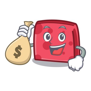 Para çantası peçete karakter karikatür tarzı vektör çizim ile