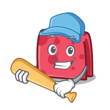 İskambil beyzbol peçete karakter karikatür tarzı vektör çizim