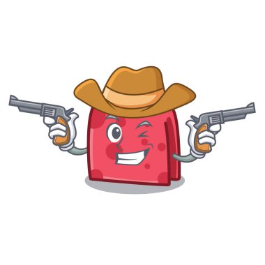 Kovboy peçete karakter karikatür tarzı vektör çizim