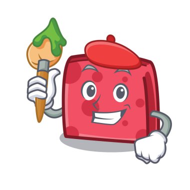 Sanatçı peçete karakter karikatür tarzı vektör çizim