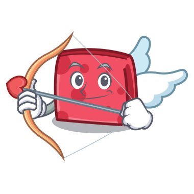 Aşk tanrısı peçete karakter karikatür tarzı vektör çizim