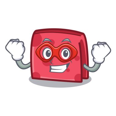 Süper kahraman peçete karakter karikatür tarzı vektör çizim