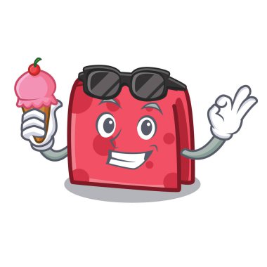 Dondurma peçete karakter karikatür tarzı vektör çizim ile