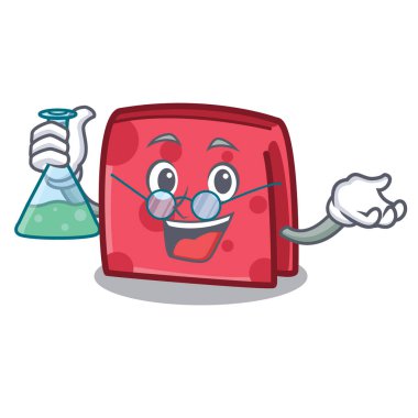 Profesör peçete karakter karikatür tarzı vektör çizim