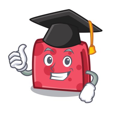 Mezuniyet peçete karakter karikatür tarzı vektör çizim