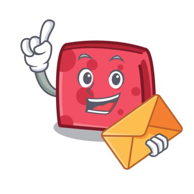 Zarf peçete karakter karikatür tarzı vektör çizim ile