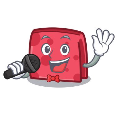 Şarkı peçete karakter karikatür tarzı vektör çizim