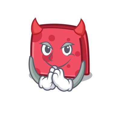 Şeytan peçete karakter karikatür tarzı vektör çizim