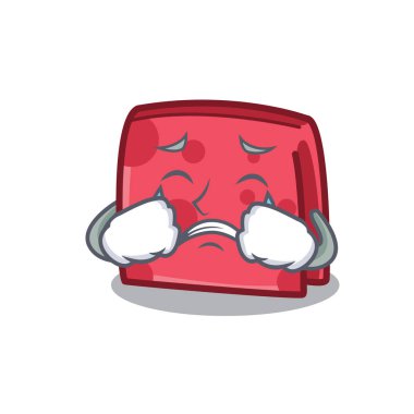 Peçete karakter karikatür tarzı vektör çizim ağlıyor