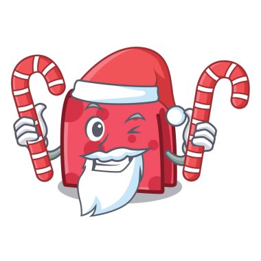 Santa şeker peçete karakter karikatür tarzı vektör çizim ile