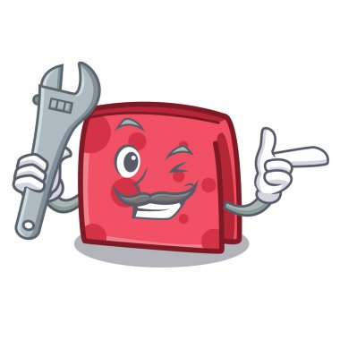 Mekanik peçete karakter karikatür tarzı vektör çizim