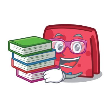 Öğrenci kitap peçete karakter karikatür tarzı vektör çizim ile