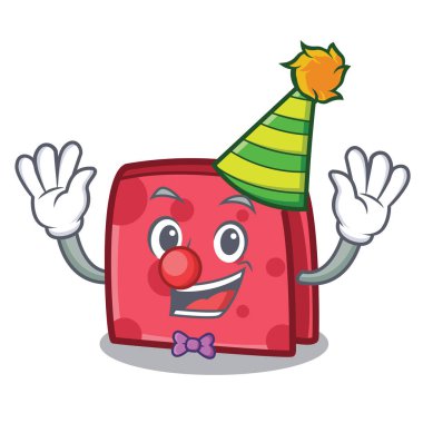 Palyaço peçete karakter karikatür tarzı vektör çizim