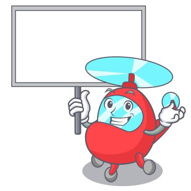 Yönetim Kurulu helikopter karakter karikatür tarzı vektör çizim getirmek