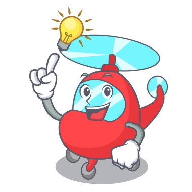 Bir fikir helikopter maskot karikatür tarzı vektör çizim var