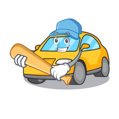 İskambil beyzbol taksi karakter karikatür tarzı vektör çizim