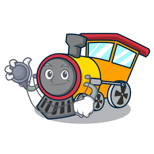 Doctor Tren Personaje Dibujo Animado Estilo Vector Ilustración — Vector de stock