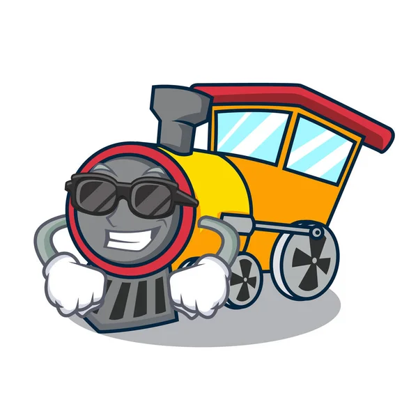 Illustration Vectorielle Style Dessin Animé Super Cool Personnage Train — Image vectorielle