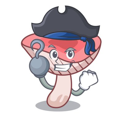 Korsan russule mantar karakter karikatür vektör çizim