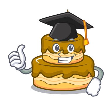 Mezuniyet Doğum günü pasta karakter karikatür vektör çizim