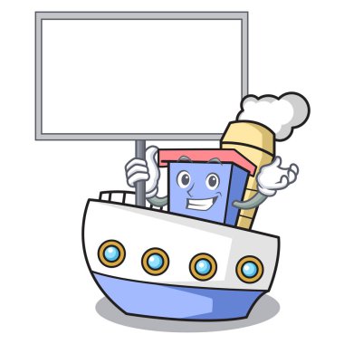 Yönetim Kurulu gemi karakter karikatür tarzı vektör çizim getirmek