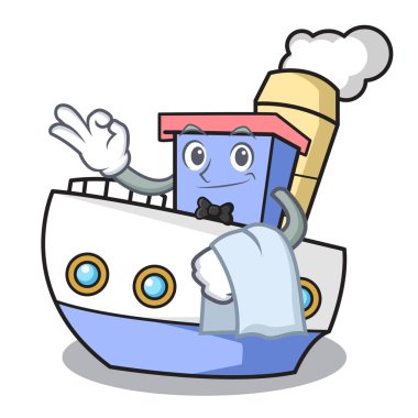 Garson geminin maskotu karikatür tarzı vektör çizim