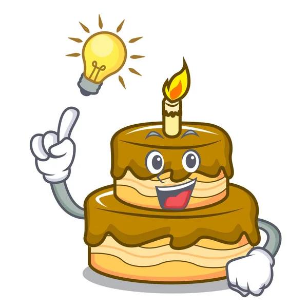 Bir fikir Doğum günü pasta maskot karikatür vektör çizim var