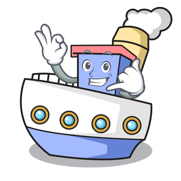 Bana geminin maskotu karikatür tarzı vektör çizim de