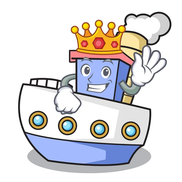 Kral geminin maskotu karikatür tarzı vektör çizim