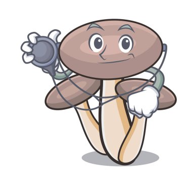 Doktor tatlım agaric mantar karakter karikatür