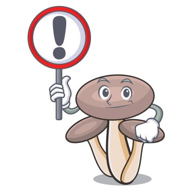 İşareti tatlım agaric mantar karakter karikatür ile