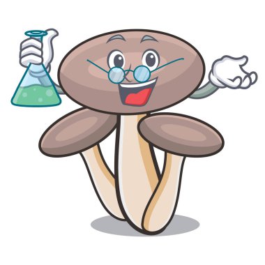 Profesör tatlım agaric mantar karakter karikatür