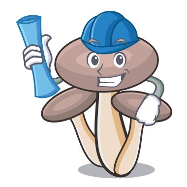 Mimar tatlım agaric mantar karakter karikatür