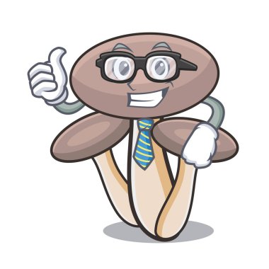 İşadamı tatlım agaric mantar karakter karikatür