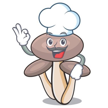 Şef tatlım agaric mantar karakter karikatür