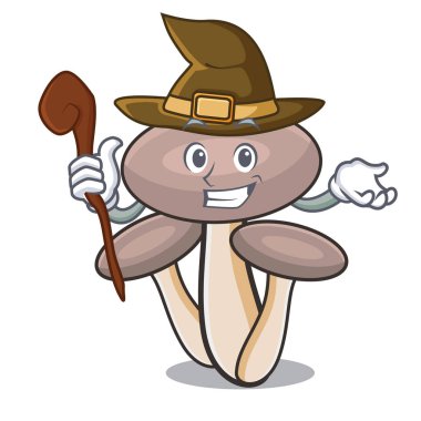 Cadı tatlım agaric mantar maskot çizgi film