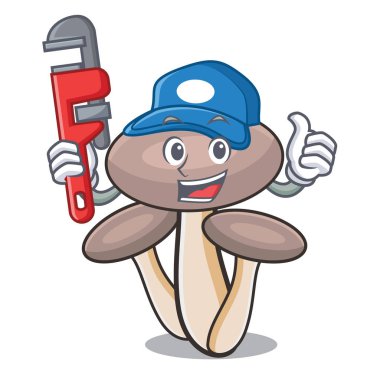 Tesisatçı tatlım agaric mantar maskot çizgi film