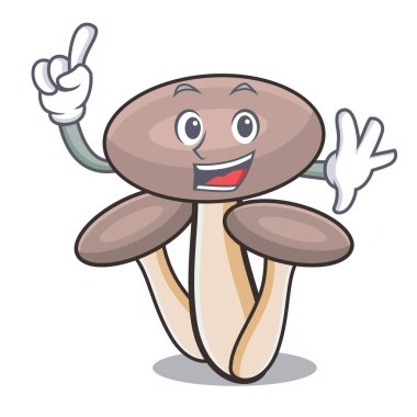 Parmak bal agaric mantar maskot çizgi film