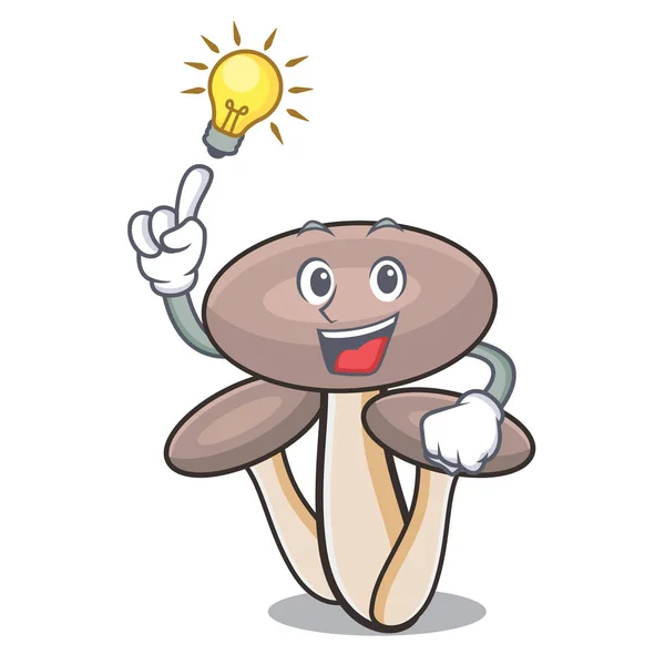 有一个想法蜂蜜木耳蘑菇吉祥物卡通 — 图库矢量图片