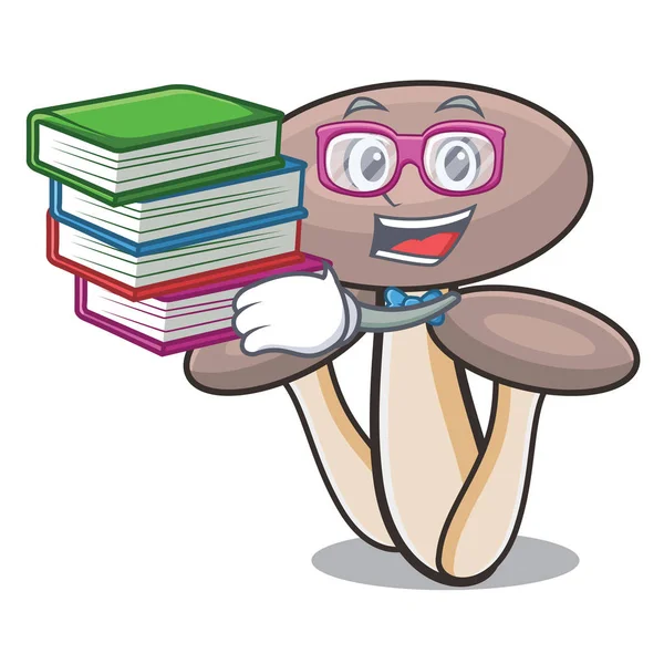 Öğrenci kitap tatlım agaric mantar maskot karikatür ile