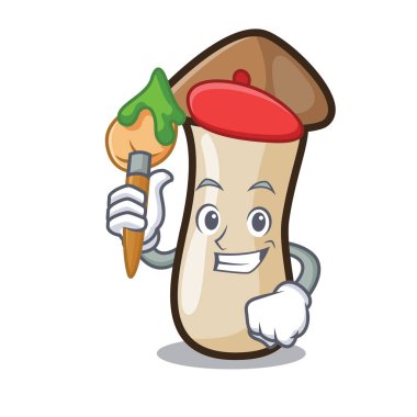 Sanatçı kavak erynggi mantar karakter karikatür