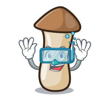 Dalış kavak erynggi mantar karakter karikatür