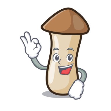 Tamam kavak erynggi mantar karakter karikatür