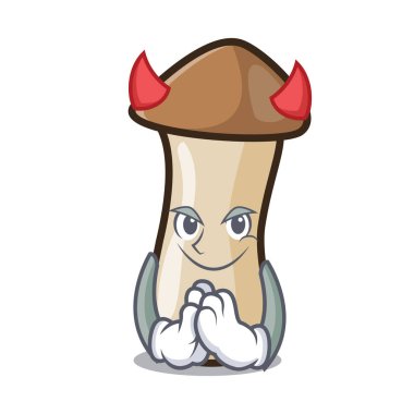 Şeytan kavak erynggi mantar maskot çizgi film