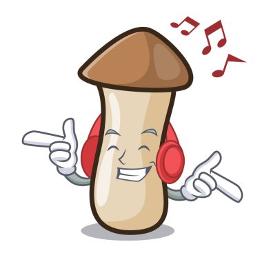 Aşk kavak erynggi mantar maskot karikatür