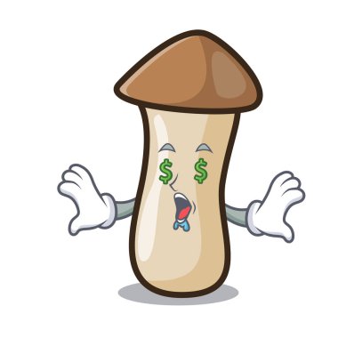 Kavak erynggi mantar maskot karikatür ara beni