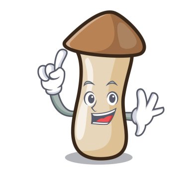 Parmak kavak erynggi mantar maskot çizgi film