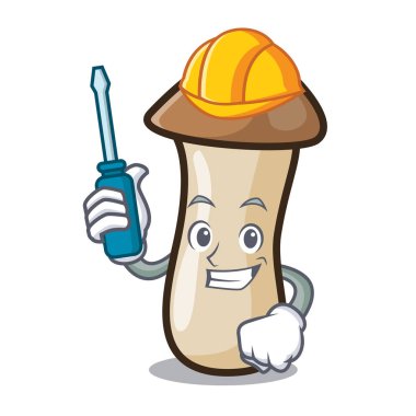 Otomotiv kavak erynggi mantar maskot çizgi film