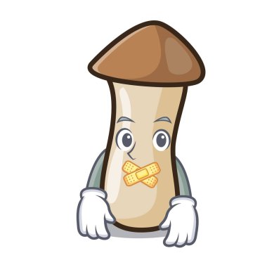 Sessiz kavak erynggi mantar maskot çizgi film