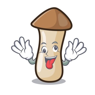 Deli kavak erynggi mantar maskot çizgi film